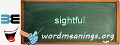 WordMeaning blackboard for sightful